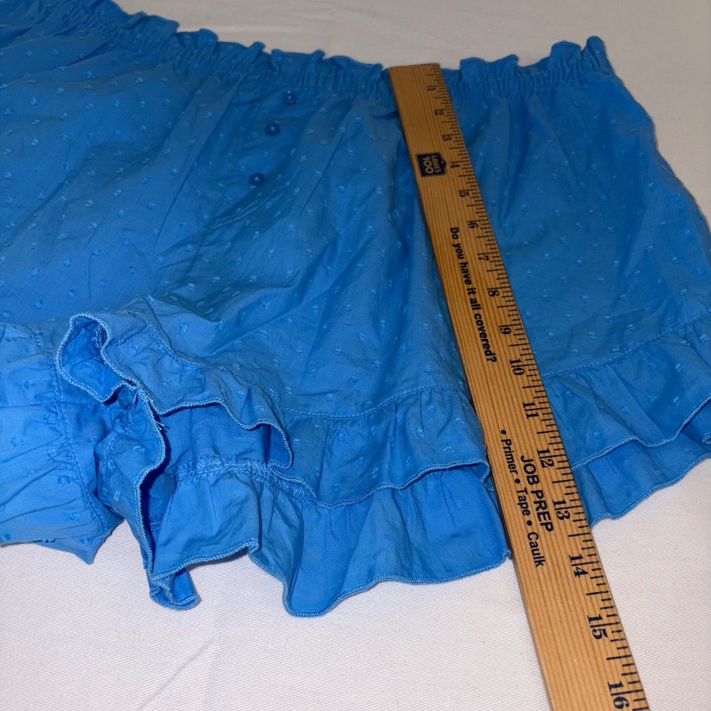 Colsie blue poplin cotton shorts pajamas pjs size XL new with tags - Picture 8 of 13